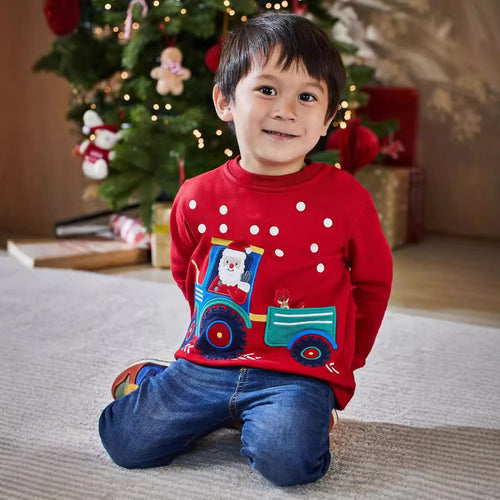 Kinder Sweatshirt mit fröhlichem Traktor-Motiv Drune