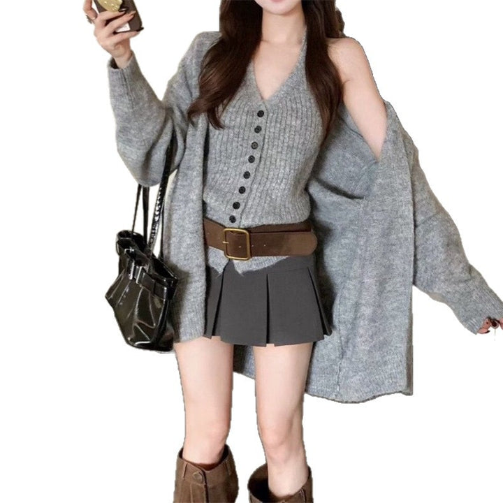 Damen Elegante Strickjacke mit Knopfdetails und weichem Stoff Drune