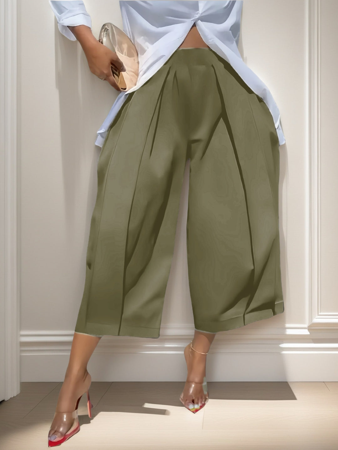 Damen Culotte-Hose mit weitem Bein und präzisen Bügelfalten Drune