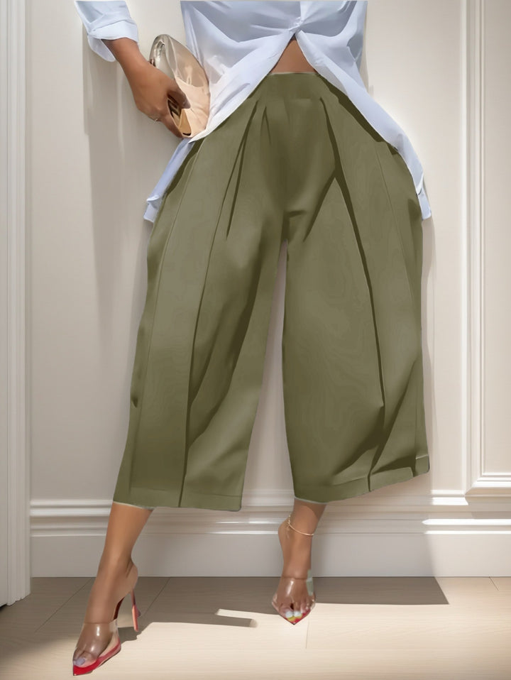 Damen Culotte-Hose mit weitem Bein und präzisen Bügelfalten Drune