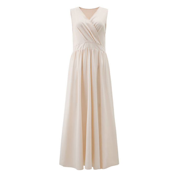 Damen Maxikleid mit Wickeloptik und fließendem Saum Drune