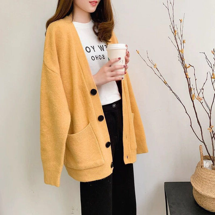 Damen Modische Strickjacke mit weichem Material und innovativem Schnitt Drune