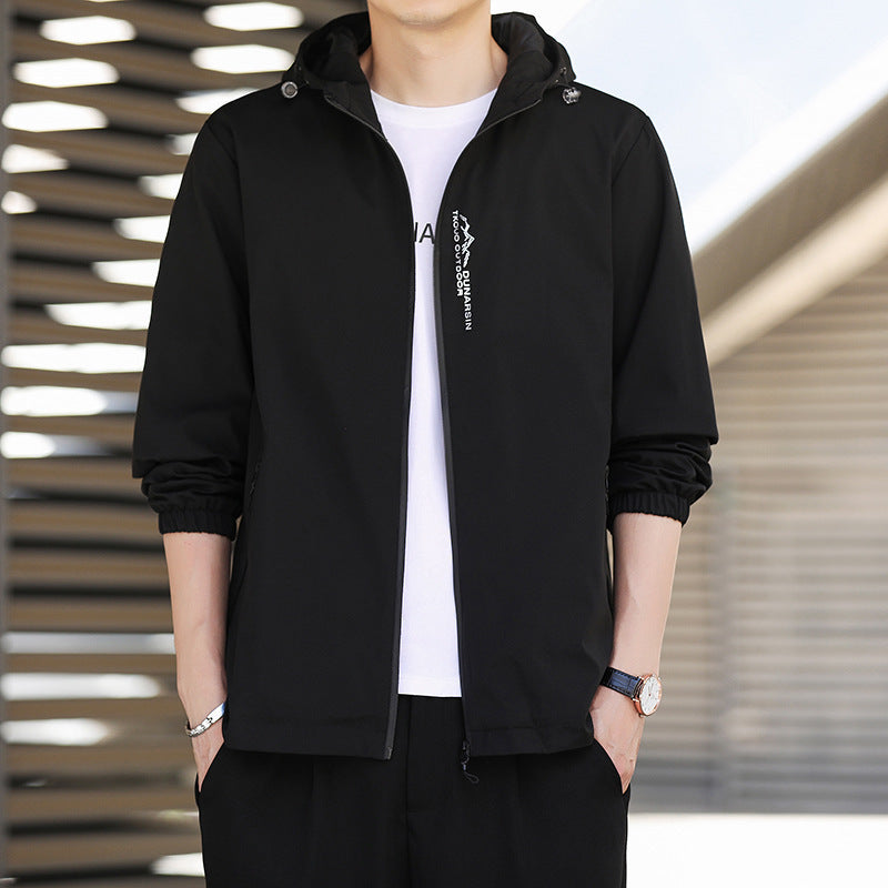 Herren Leichte Outdoorjacke mit verstellbarer Kapuze Drune