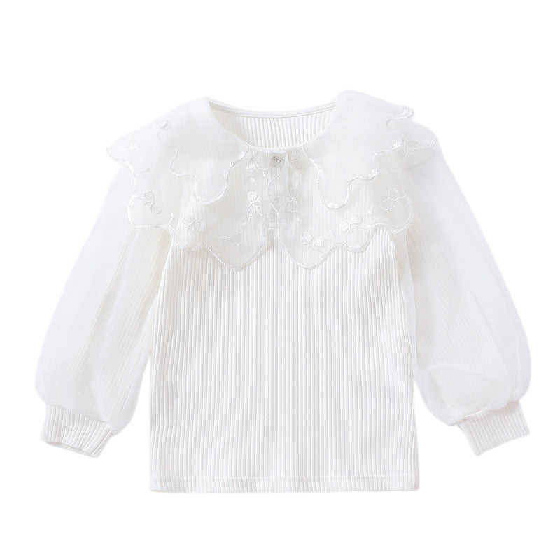 Damen Bluse mit eleganter Spitzenverzierung Drune