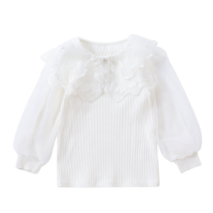 Damen Bluse mit eleganter Spitzenverzierung Drune