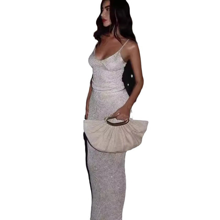 Damen Strick-Top und Maxi-Rock Set Drune
