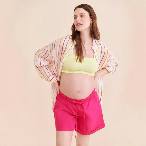 Damen Umstandsshorts mit verstellbarem Bund und atmungsaktivem Stoff Drune