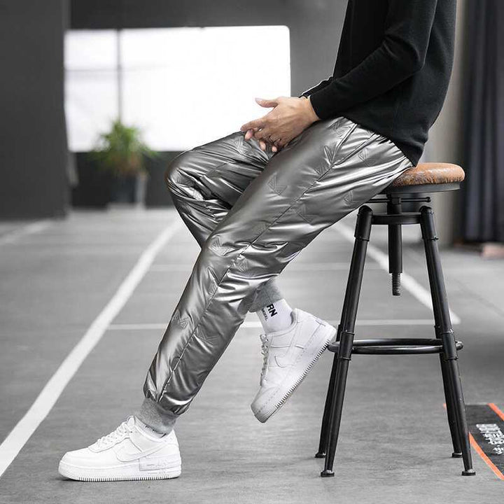 Herren Isolierte Nylon-Jogginghose mit gesteppter Thermofütterung, Tunnelzug & elastischen Bündchen Drune