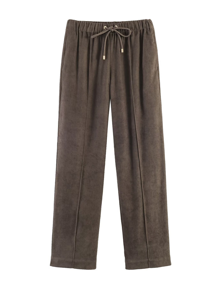 Damen Kurzblouson im Velours‑Look mit spitzem Hemdkragen und Gummizugsaum Drune
