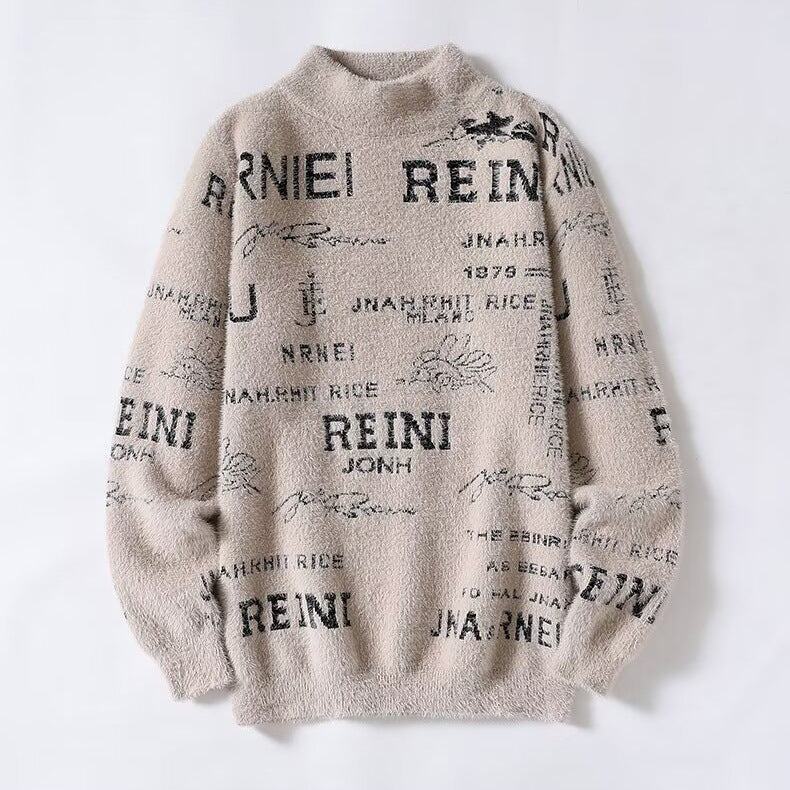 Damen Kuscheliger Oversized Pullover mit hohem Kragen Drune
