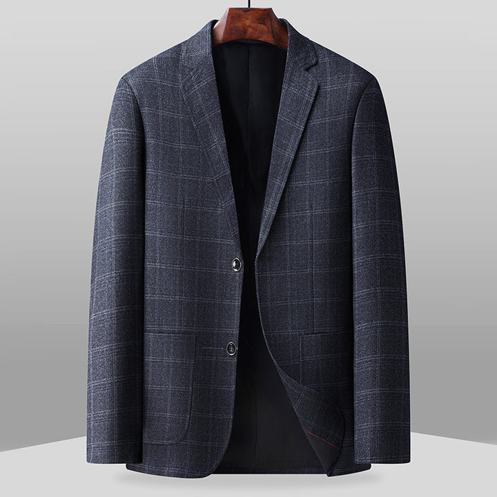Herren Kariertes Sakko im Casual-Blazer-Stil mit dezenter Struktur Drune