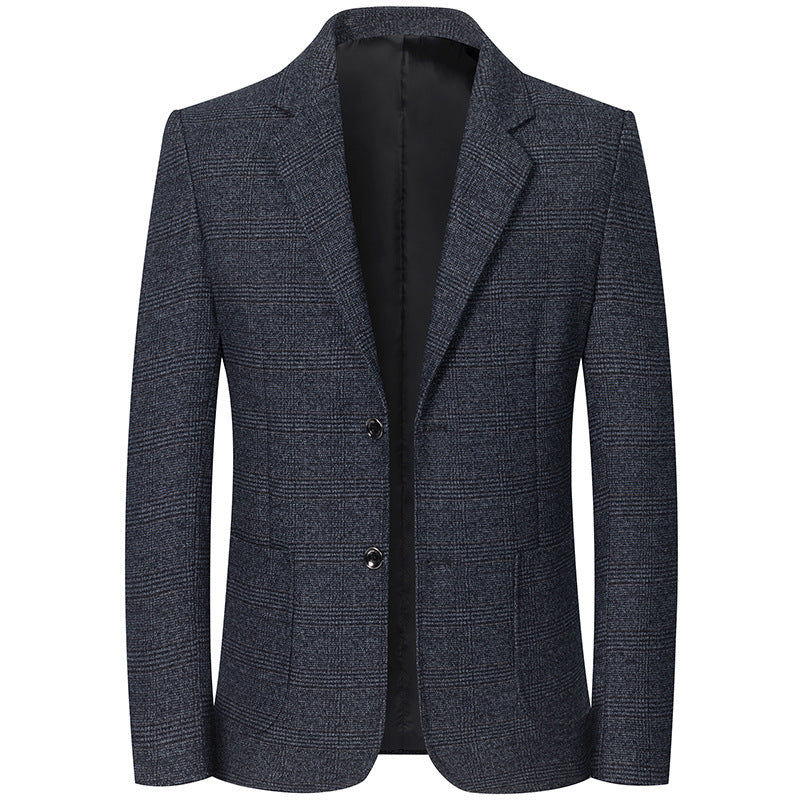 Herren Tailliertes Glencheck-Sakko im City‑Blazer‑Stil mit leichter Innenfütterung Drune