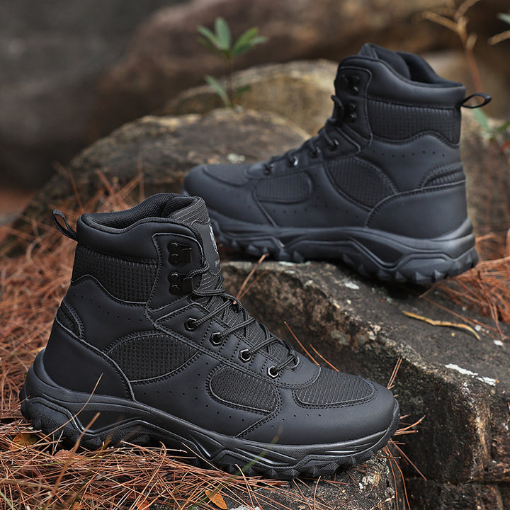Herren Robuster Trekking- und Einsatzstiefel mit Knöchelstütze und profilierter Gummisohle Drune