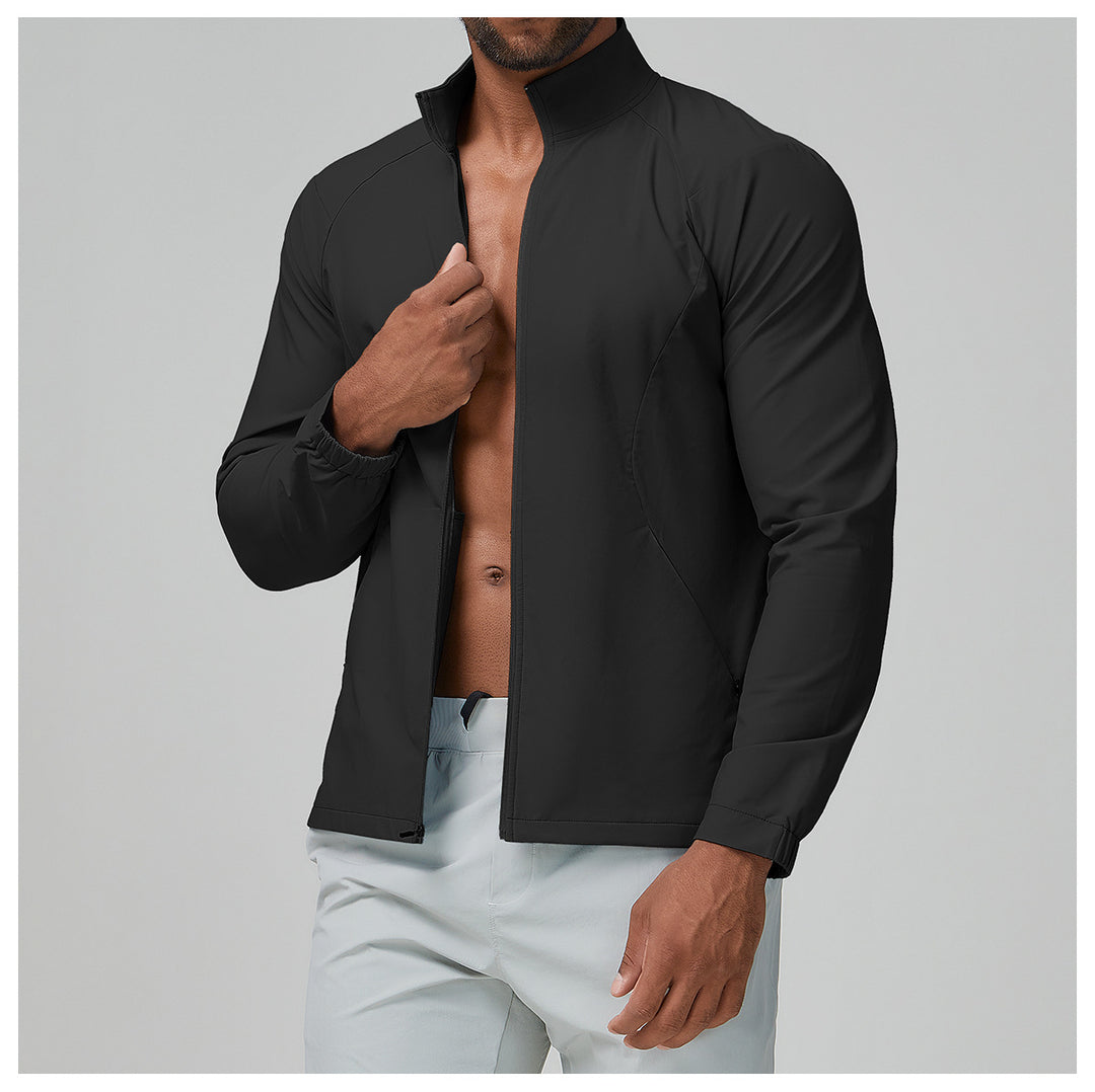 Herren Sportliche Funktionsjacke mit hochgeschlossenem Kragen Drune