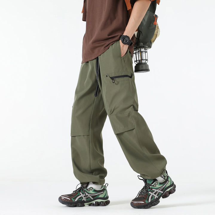 Damen Weite Utility-Cargohose mit verstellbarem Beinabschluss und Multifachtaschen Drune