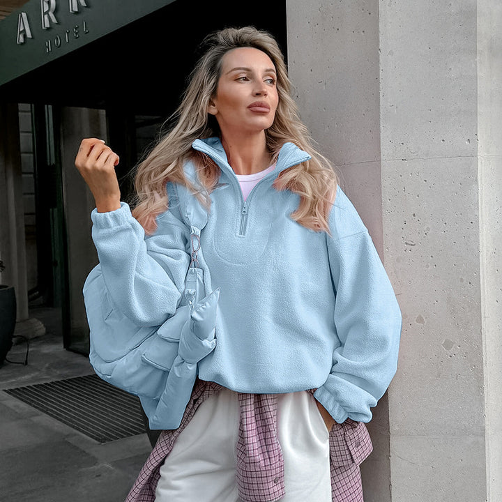 Damen Steppjacke mit hohem Kragen und Reißverschluss Drune