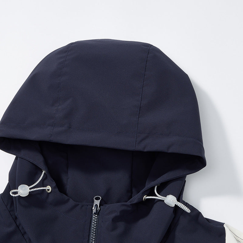 Damen Sportjacke mit Kapuze und Farbblock-Design Drune