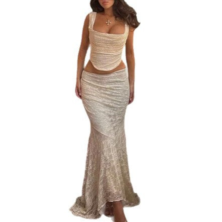 Damen Crop-Top mit schmeichelhaftem Quadrat-Ausschnitt und sanfter Raffung Drune