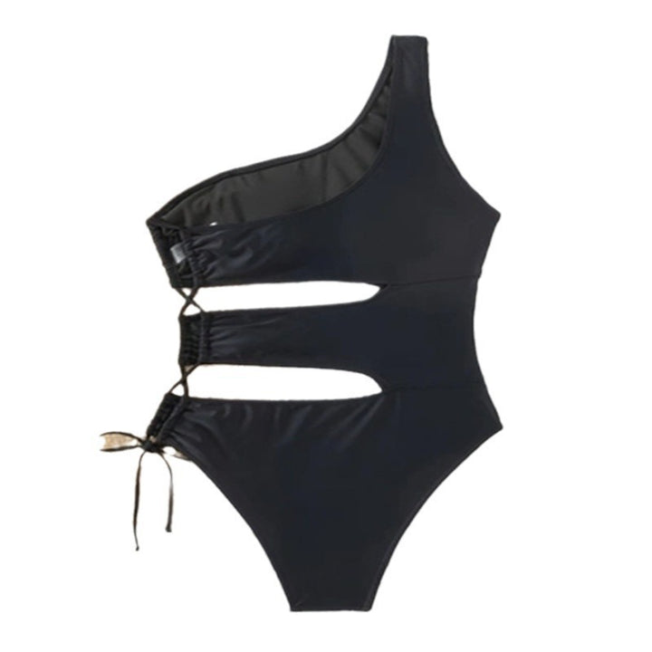 Damen Einseitiger Badeanzug mit modischen Cut-Outs Drune