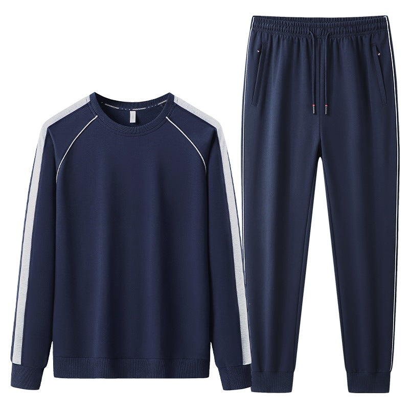 Herren Freizeit-Trainingsanzug-Set aus weichem Jersey mit Raglanärmeln & elastischem Kordelbund Drune