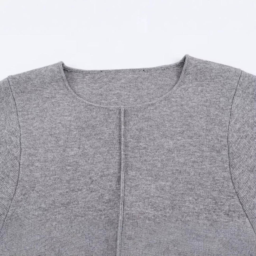 Damen Feinstrick-Pullover mit Tunnelzug‑Taillenband und Ballonärmeln Drune