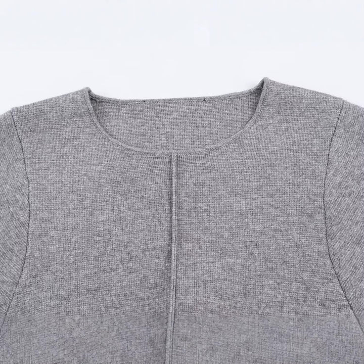 Damen Feinstrick-Pullover mit Tunnelzug‑Taillenband und Ballonärmeln Drune