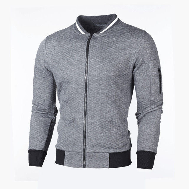 Herren Sweatjacke mit hochwertiger Struktur und sicherer Reißverschlusstasche Drune