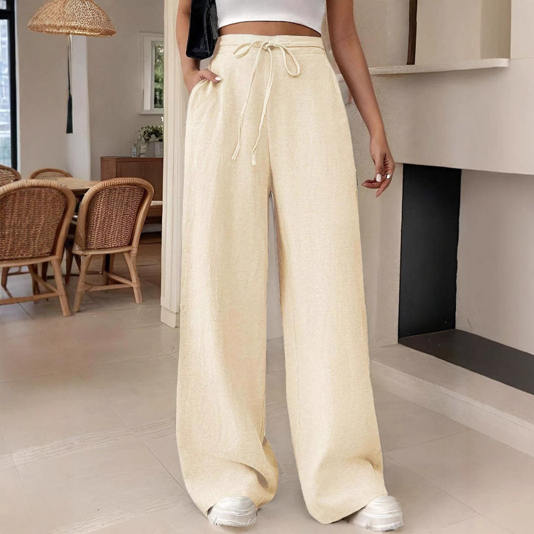 Damen Modische Palazzo-Hose mit elastischem Bund