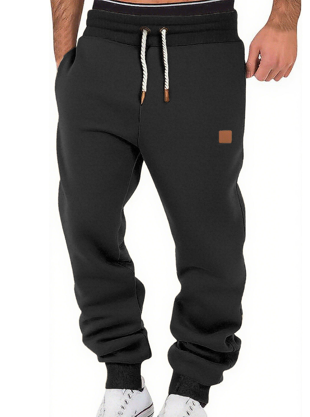 Herren Relax-Fit Fleece-Jogginghose mit Bündchen und Kordelzug Drune