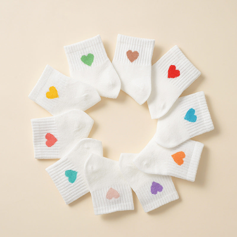 Damen Socken mit bunten Herzmotiven Drune