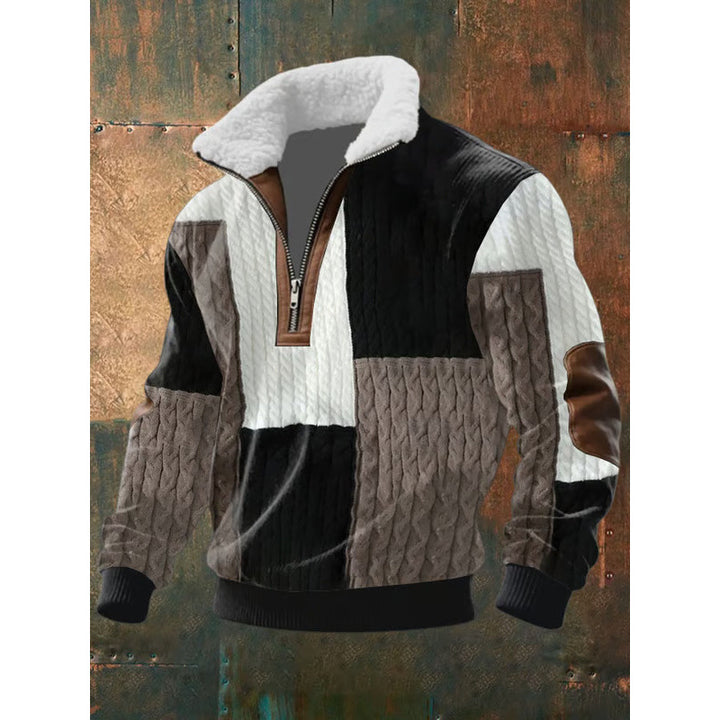Herren Urbaner Fleece Pullover mit Baum-Motiv Drune