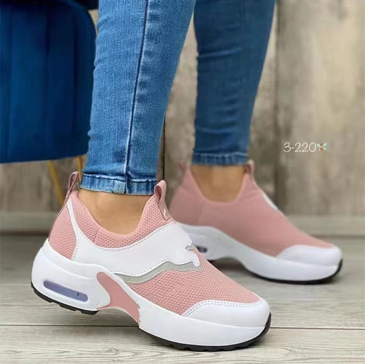 Damen Slip-On Plateausneaker mit Luftkammer und gestricktem Obermaterial Drune