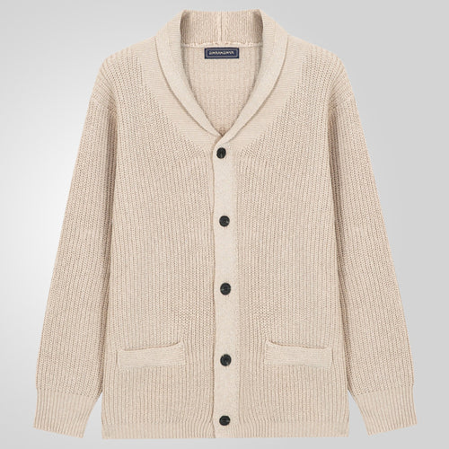 Herren Strickjacke mit strukturiertem Design und eleganten Knöpfen Drune