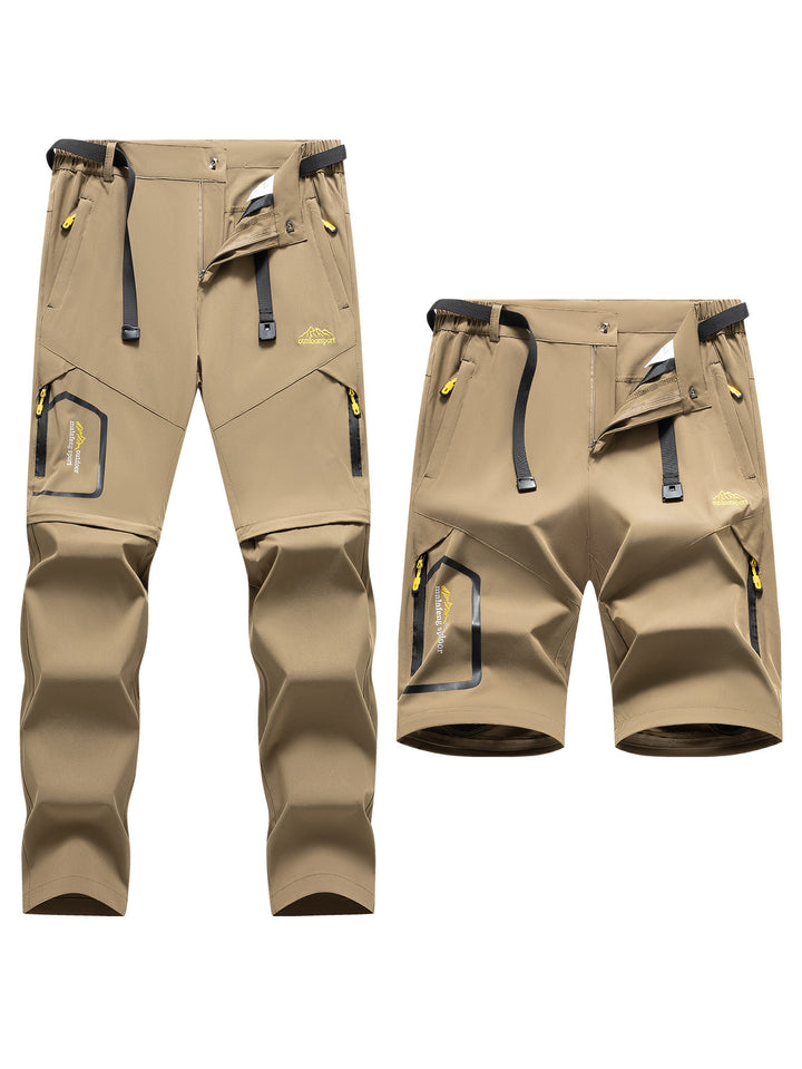 Herren Technische Softshell Zipp‑Wanderhose mit abnehmbaren Beinen und verstellbarem Gürtel Drune