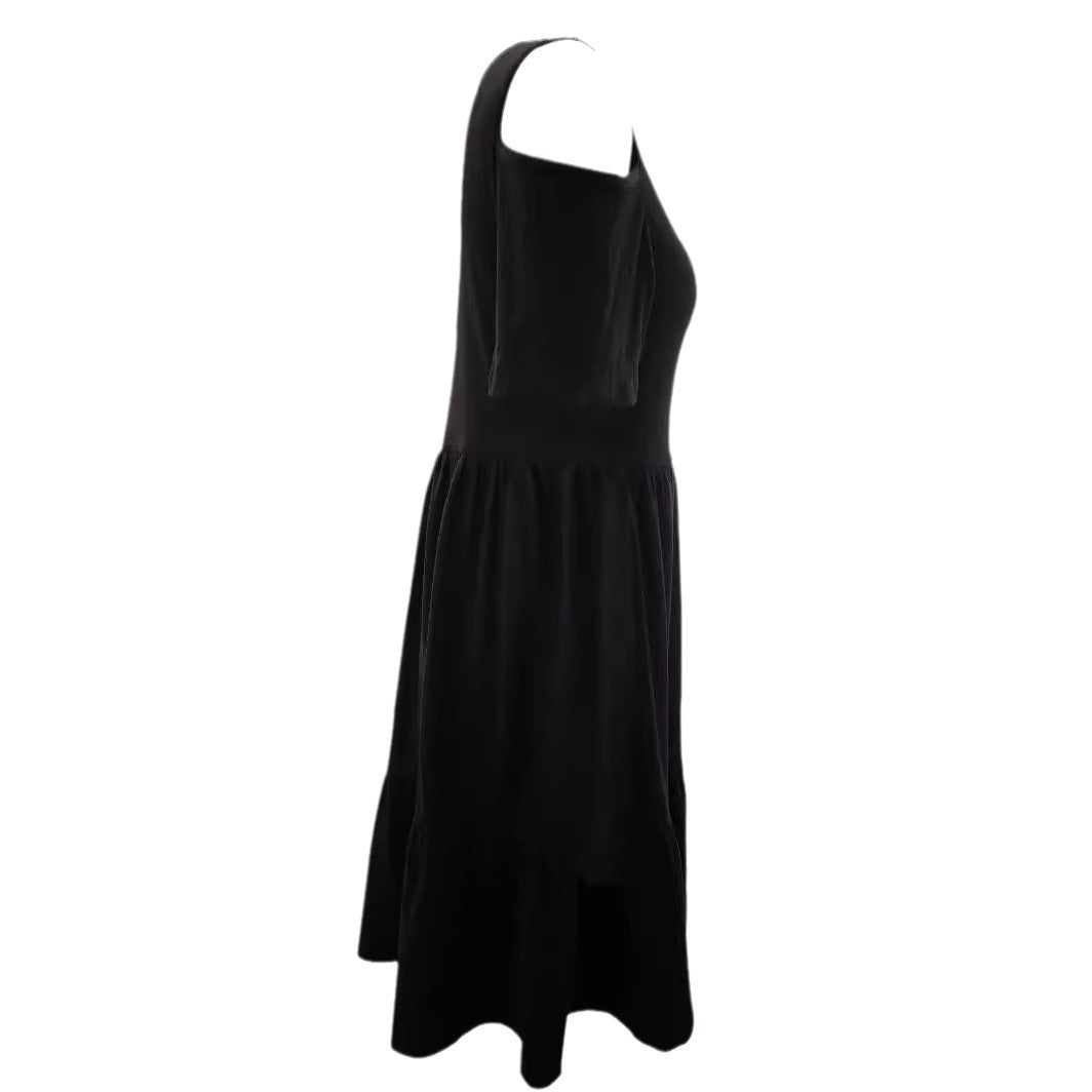 Damen lässiges Kleid mit kaltem Schulterdesign und voluminösem Rock Drune