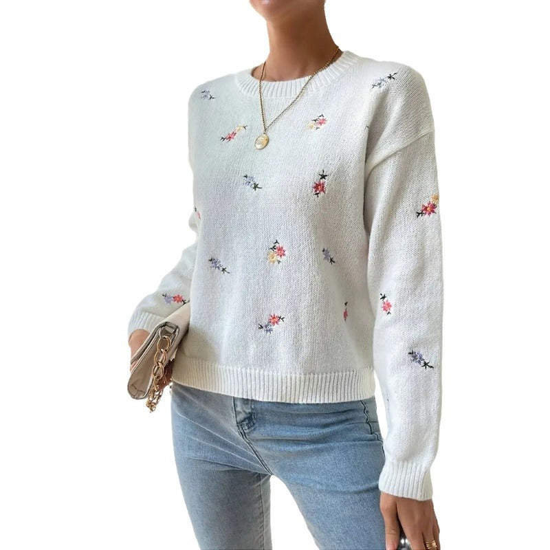 Damen Gemusterter Strickpullover Drune