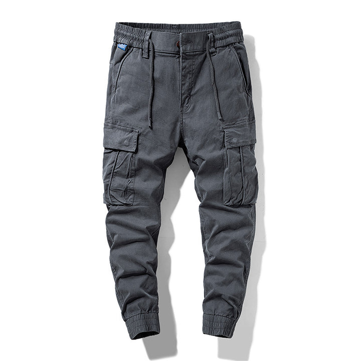 Herren Cargo-Jogginghose im Utility-Style mit Tunnelzugbund, Multifachtaschen und gerippten Bündchen Drune