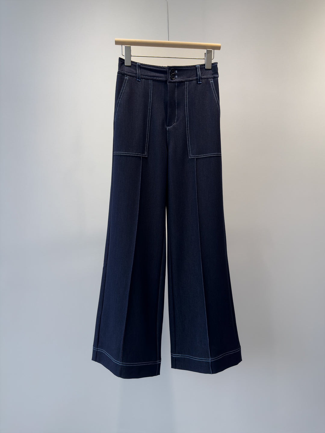 Damen Weit Bein Hochtaillierte Denim-Hose Drune 1787623024