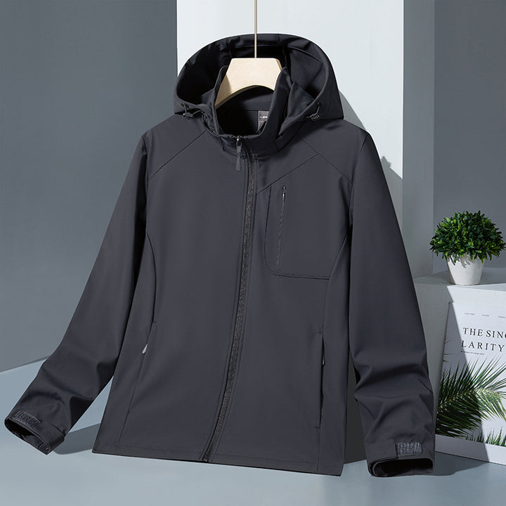 Damen Leichte Softshell-Kapuzenjacke mit wind- und wasserabweisender Membran und Brust-Reißverschlusstasche Drune