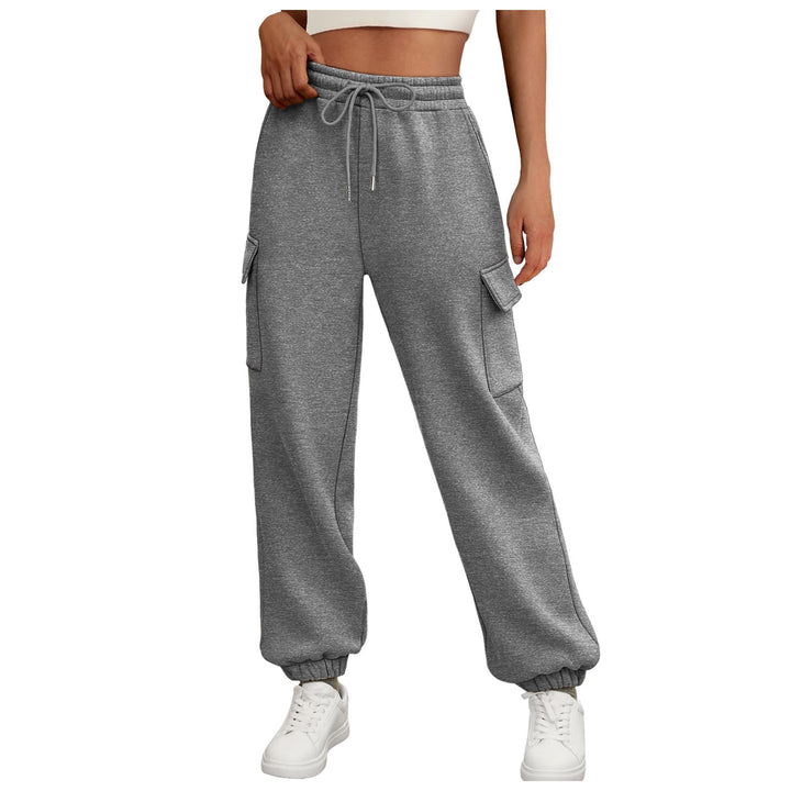Damen nan weite Cargo-Jogginghose mit elastischem Bund und Tunnelzug Drune