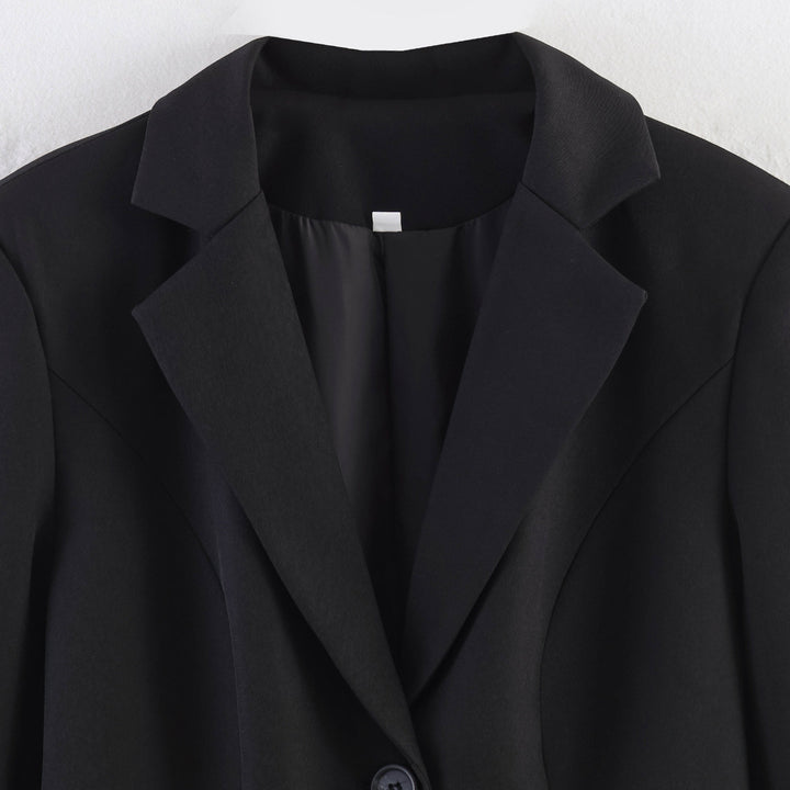Damen Taillierter Blazer mit Spitzensaum und Pattentaschen Drune