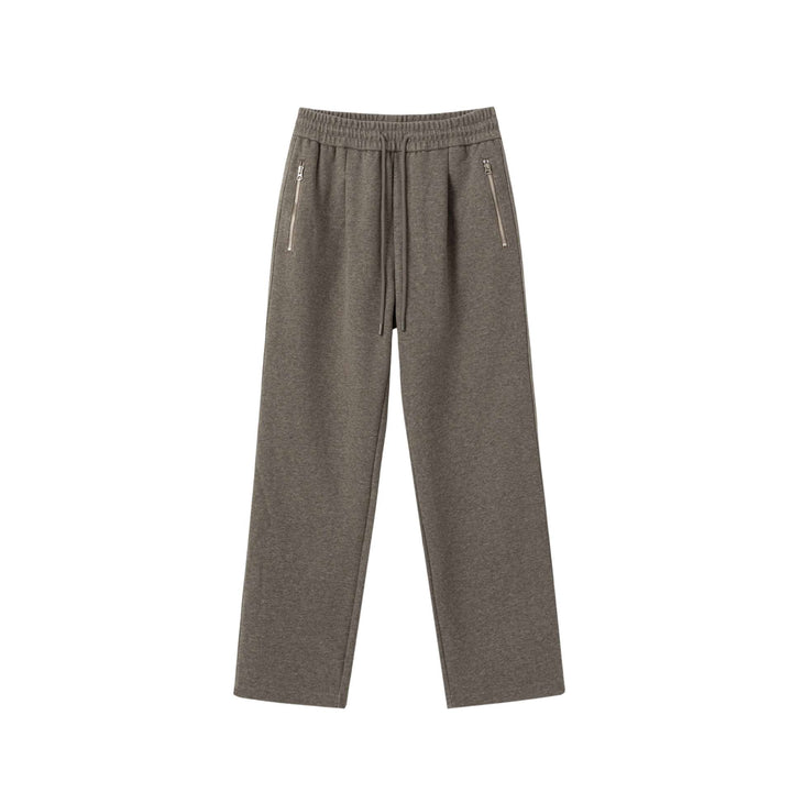 Unisex Locker geschnittene Jogginghose mit elastischem Bund und Reißverschlusstaschen Drune