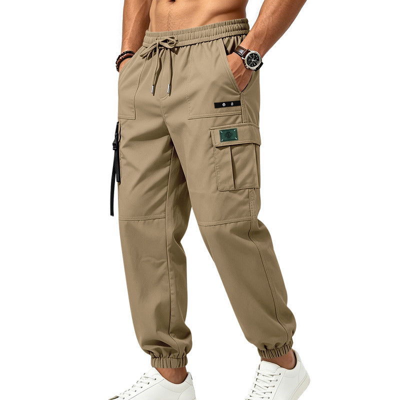 Herren Cargo-Jogginghose mit Kordelzug elastischen Bündchen und Multifach-Taschen Drune
