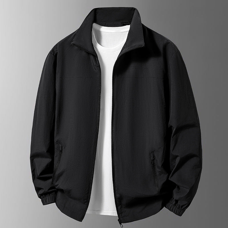 Herren Leichte Übergangsjacke mit hohem Kragen und praktischen Taschen Drune