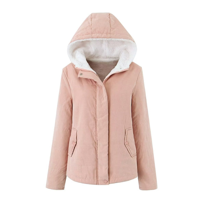 Damen Kapuzenjacke mit Teddyfutter und verdecktem Reißverschluss Drune