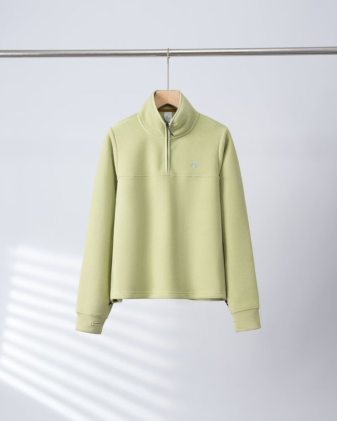 Damen Fleece-Pullover mit halbem Reißverschluss und elastischen Bündchen Drune