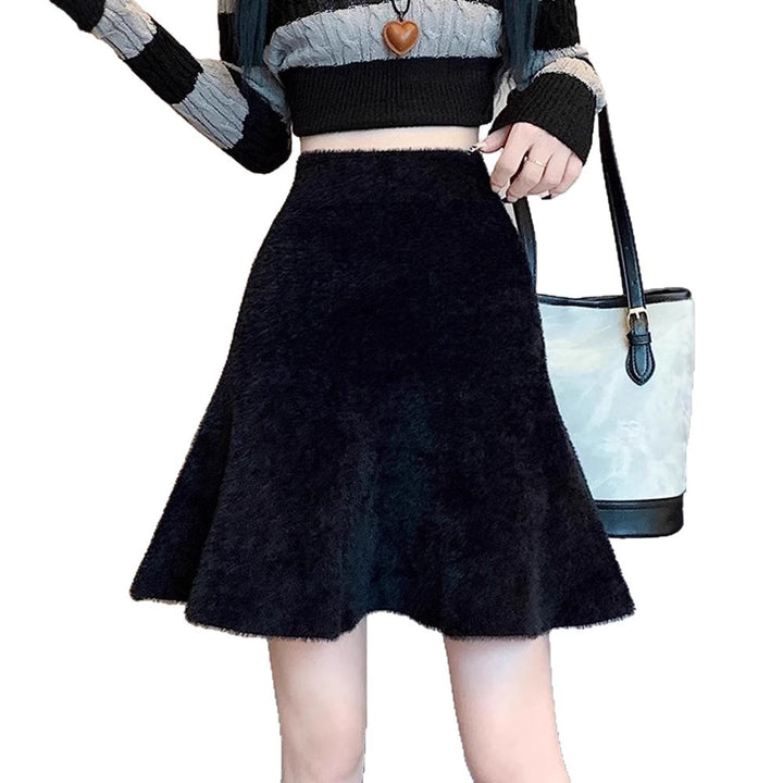 Damen Eleganter A-Linien Rock Drune