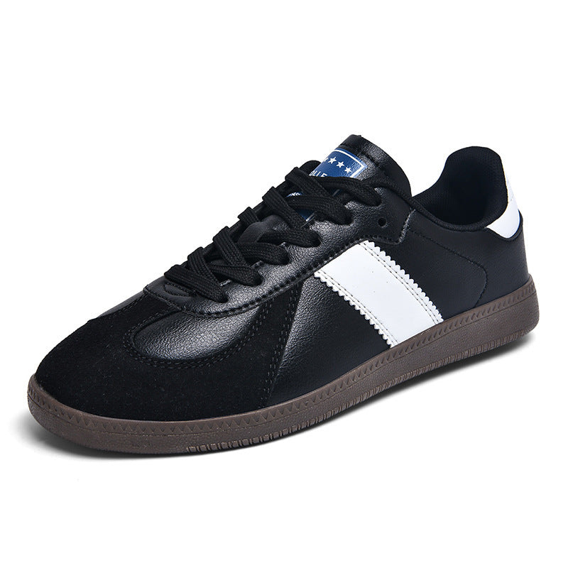 Unisex nan urbaner Tennis-Sneaker mit Veloursleder-Overlays gepolstertem Fersenkragen und vulkanisierter Gummisohle Drune