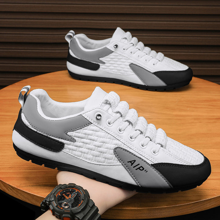 Herren Gewebter Low-Top Sneaker mit leichter Profilsohle und Panel-Details Drune