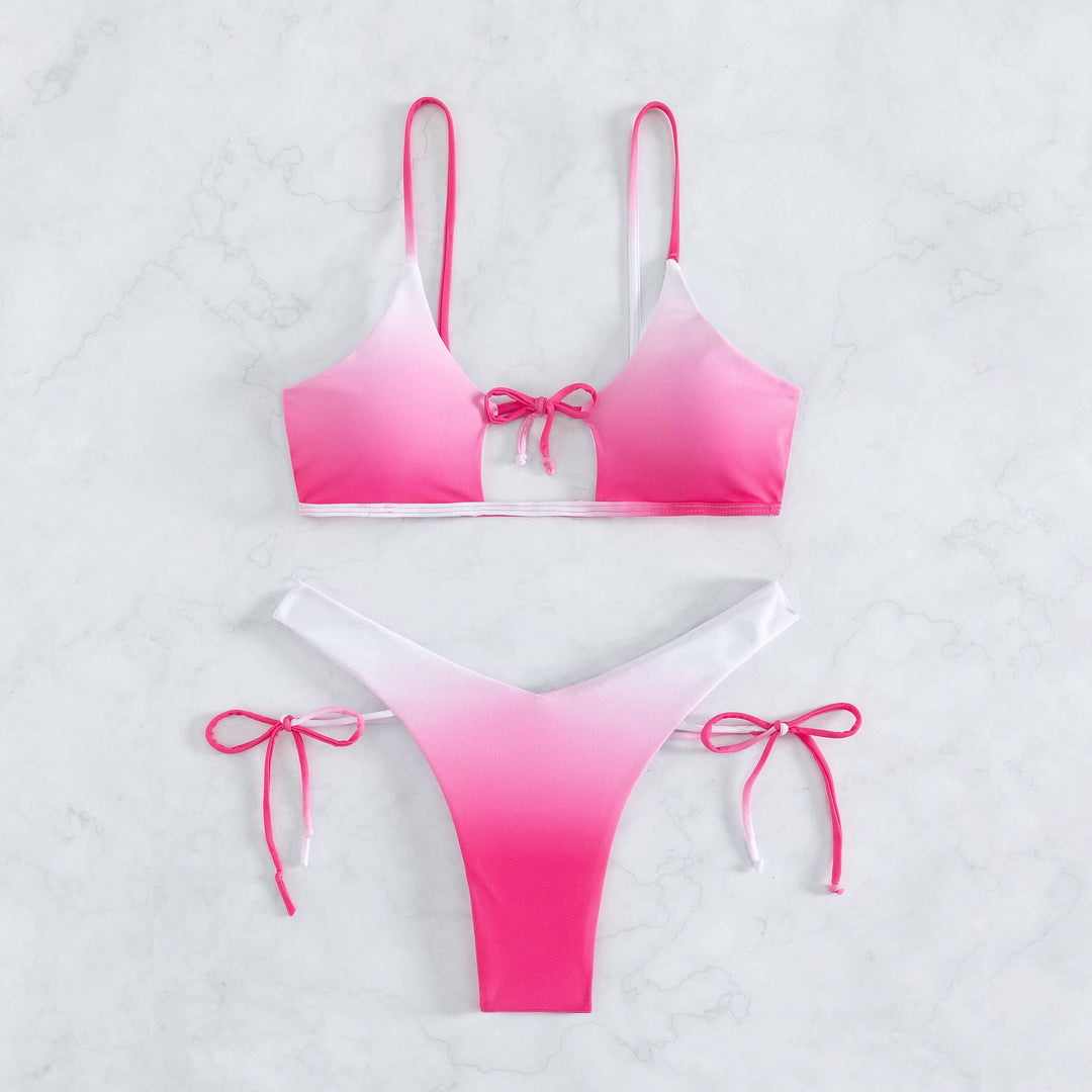 Damen Triangel-Bikini mit geflochtenen Trägern und verstellbarem Schnitt Drune